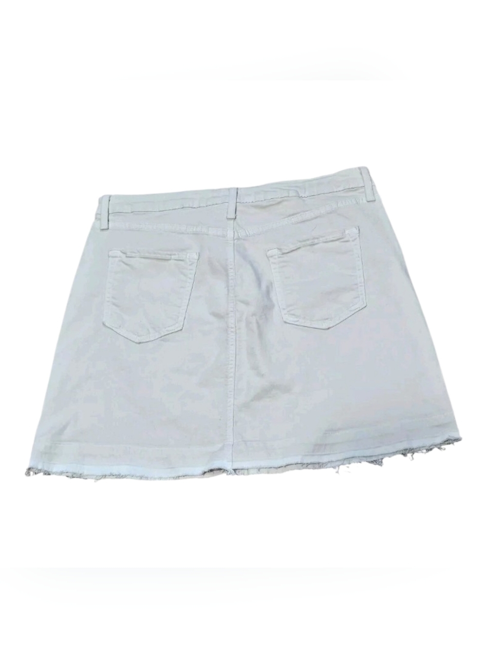Just Black Stormy Released Hem Denim Off White Denim Mini Skirt Size XL NWT - Picture 2 of 9